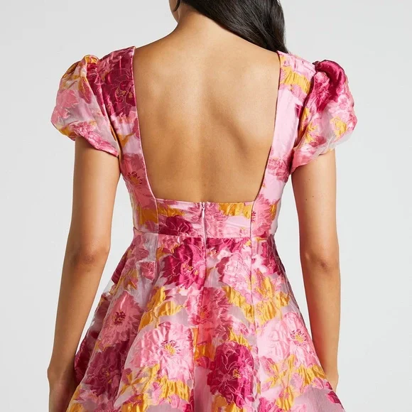 Showpo Pink Floral Mini Dress with Yellow Accents - Picture 3 of 8